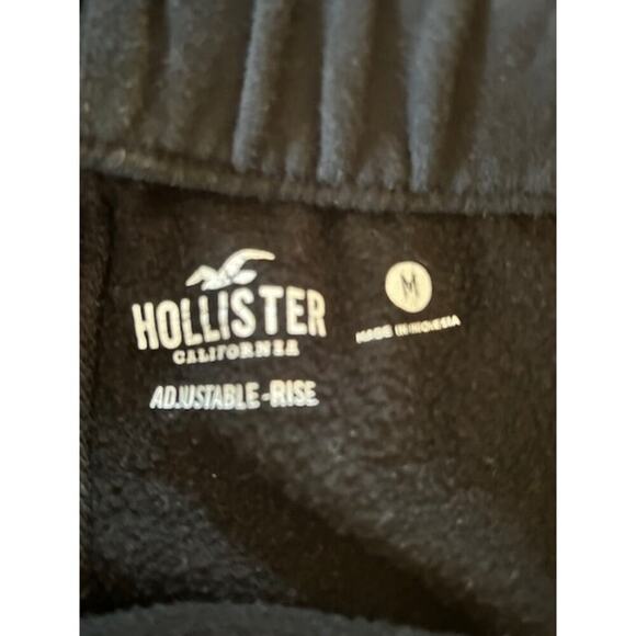 Hollister Men's Fleece Jogger Sweatpants – Size M – Black – Adjustable Rise - Picture 3 of 5